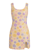 Floral Sequin Mini Dress