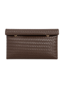 Woven Foldover Clutch