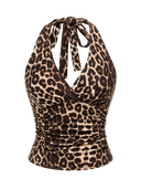 Leopard Halter Top