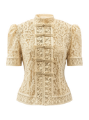 Lace-Up Floral Top