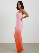 Purea-Ruched Ombre Dress - Vessita