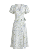 Alia-Wrap Midi Dress