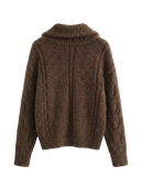 Ayla-Cable Knit Zip - Vessita