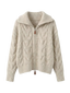 Ayla-Cable Knit Zip - Vessita