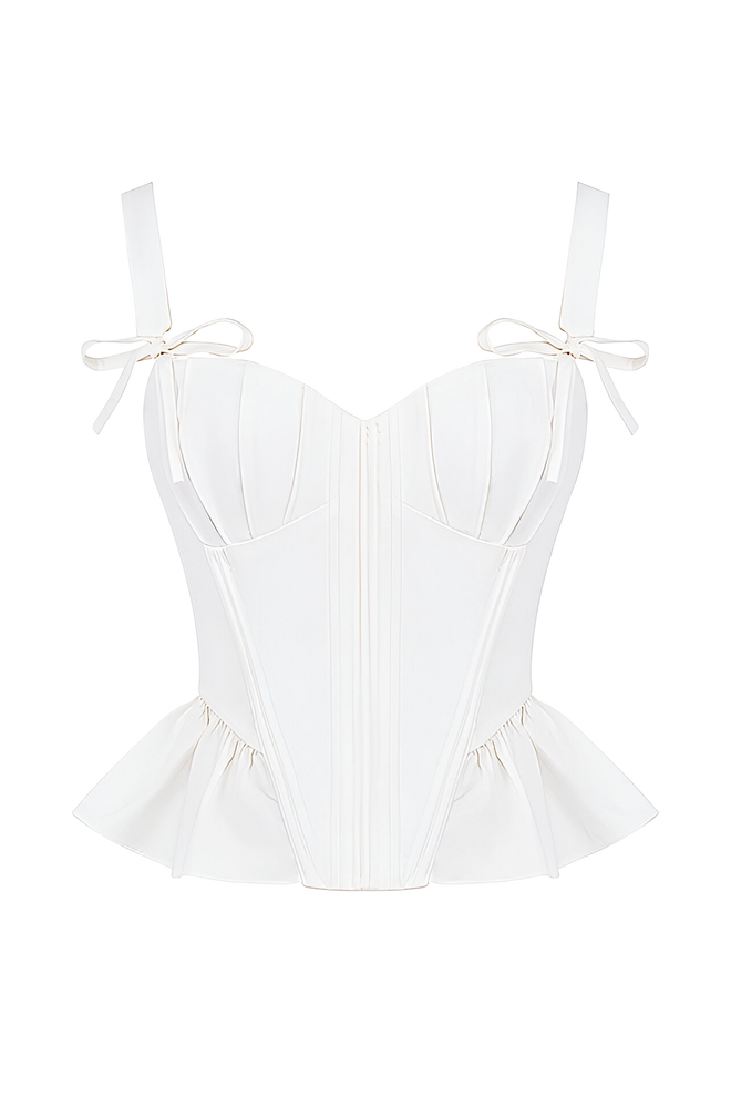 Tina-Ribbon Corset Top