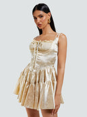 Elena-Satin Corset Dress