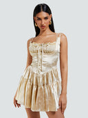 Elena-Satin Corset Dress