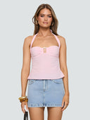 Lila-Pink Halter Top