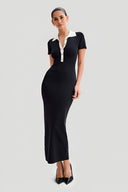 Talia-Collar Knit Dress