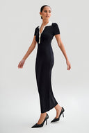 Talia-Collar Knit Dress