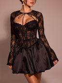 Vera-Lace Puff Dress