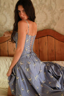 Talia-Floral Bustier Dress