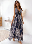 Lily-Print Flare Dress