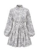 Renée-Vintage Print Dress - Vessita