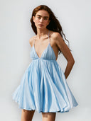 Zoe-Tie Mini Flow Dress