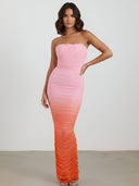 Purea-Ruched Ombre Dress
