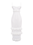 Nira-Eyelet Ruffle Maxi - Vessita