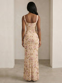 Zara-Ruched Maxi Dress - Vessita