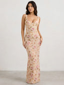 Zara-Ruched Maxi Dress - Vessita