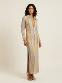 Mira-Crochet Maxi Dress