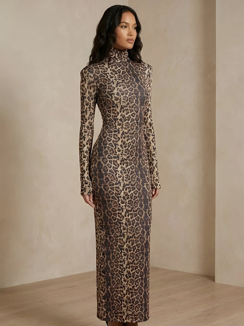 Lira-Leopard Maxi Dress