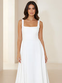 Liza-Square Neck Dress - Vessita