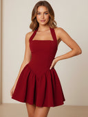 Eli-Halter Mini Dress