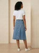 Sera–Denim Aline Skirt - Vessita