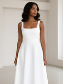 Liza-Square Neck Dress - Vessita