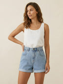 Pia-Luxe Denim Shorts