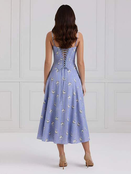 Tira-Floral Bustier Dress