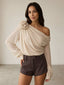 Lina–Draped Floral Top - Vessita