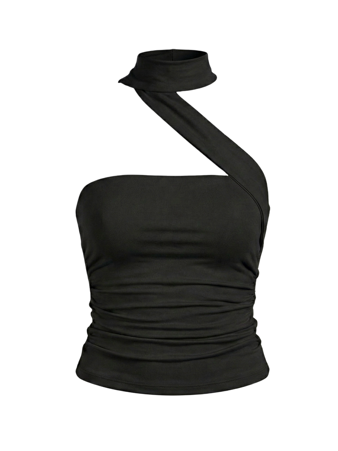 Mia-Asym Halter Top - Vessita