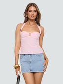 Lila-Pink Halter Top