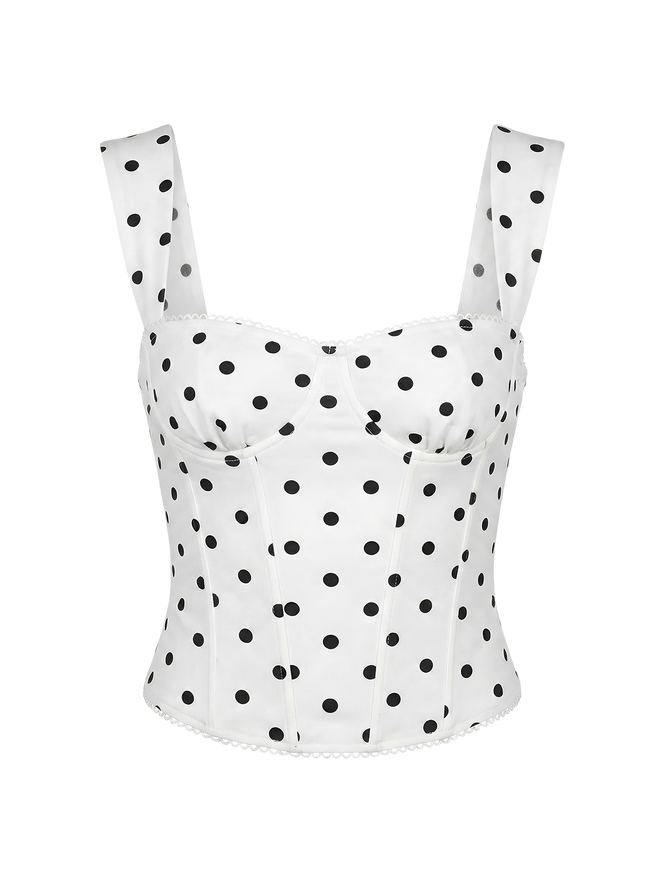 Nina-Polka Corset Top