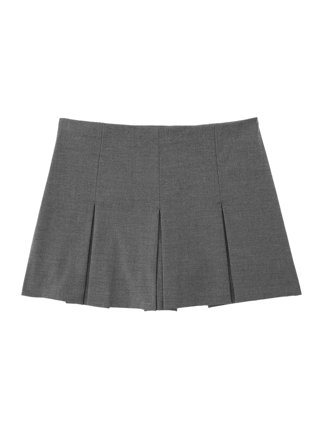Rhea-Luxe Pleat Skirt