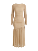 Soraya-Mesh Drape Dress