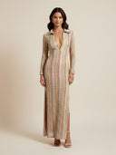 Mira-Crochet Maxi Dress