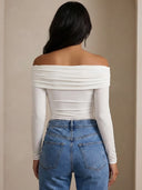 Mirel–Off-Shoulder Bodysuit - Vessita