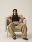 Nova-Wide Khaki Pants