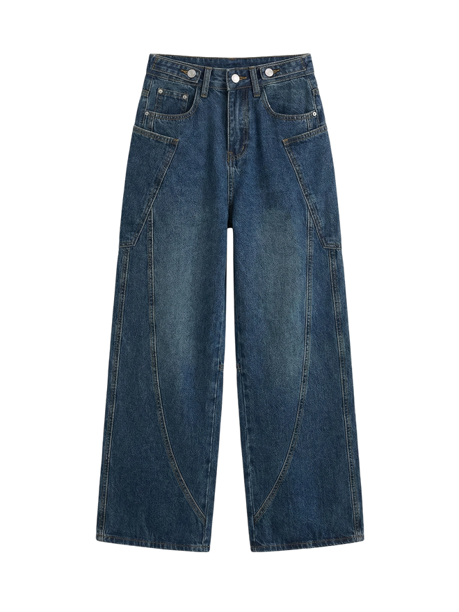 Nora-Cargo Wide Jeans