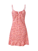 Lily-Tie Front Mini Dress - Vessita