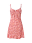 Lily-Tie Front Mini Dress - Vessita