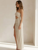 Talia–High Slit Dress - Vessita