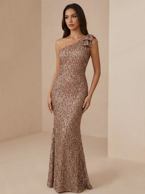 Lia-One Shoulder Gown