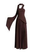 Nera-Asymmetry Slit Dress