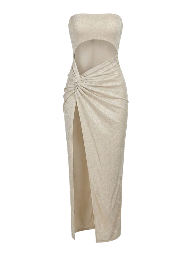 Talia–High Slit Dress - Vessita