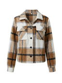 Aria-Plaid Cozy Jacket