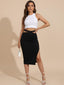 Veya–Sculpt Cut Skirt - Vessita