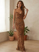 Anna-Leopard Drape Maxi - Vessita